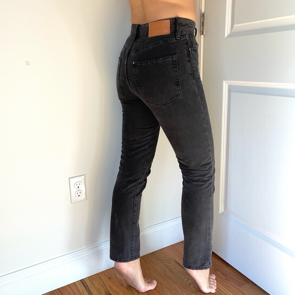 H&M High Waist Straight Leg Denim - Picture 3 of 9